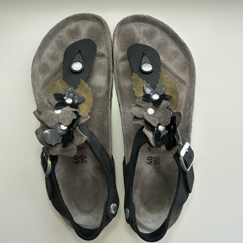 RARE Grey Sole Flower Birkenstocks